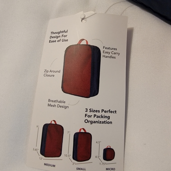 Neiman Marcus 3 Pc Nylon Packing Cube Set - Picture 5 of 5